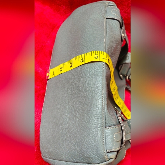 Tignanello Gray Leather Shoulder Bag - Picture 10 of 11